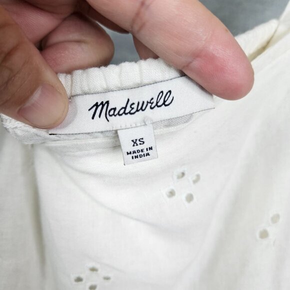 Madewell Women’s Lighthouse Rosalie Tie-strap Geo Eyelet Tank Top Sz XS - Picture 4 of 8